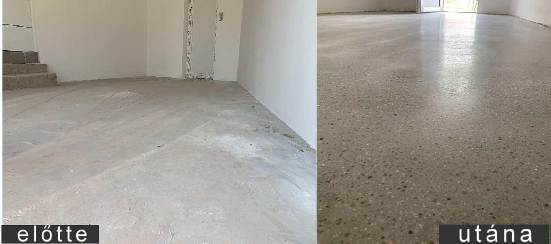 Beton újépítésű családi ház garázs